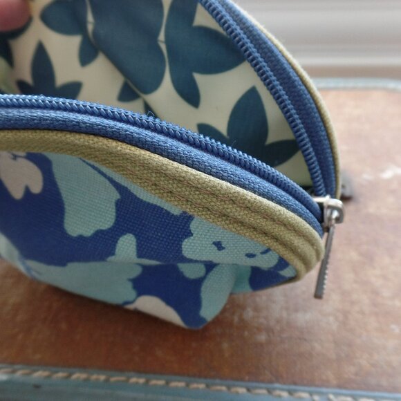 Fossil Floral Pouch Canvas Makeup Cosmetic Oval Bag - Picture 5 of 6